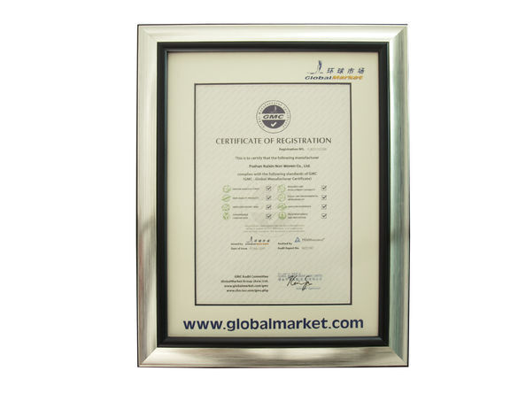 CHINA FOSHAN RUIXIN NON WOVEN CO.,LTD zertifizierungen